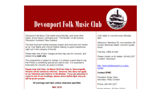 Desktop Screenshot of devonportfolkmusic.co.nz